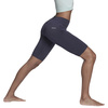 Legginsy damskie adidas Aeroknit Seamless Short Tights granatowe (HE2960)