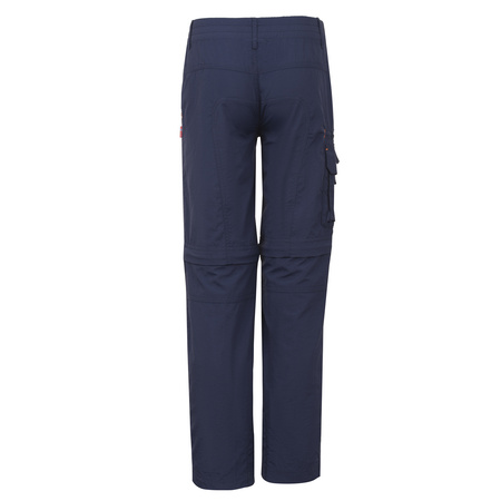 Spodnie trekkingowe dziecięce TrollKids Kids Oppland Pants Slim Fit navy/orange odpinane nogawki granatowe (111-100)