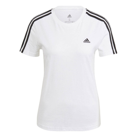 Koszulka damska biała adidas Loungewear Essentials Slim 3S (GL0783)