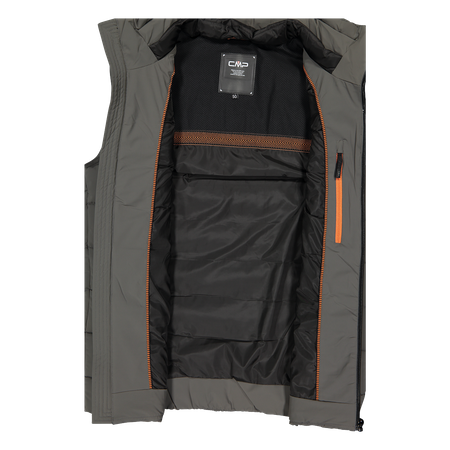 Wyprzedaż - Kamizelka ocieplana męska CMP bezrękawnik sportowy zimowy szary (34K0757/E910)