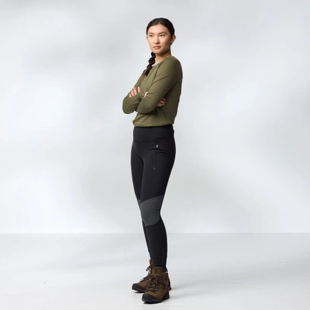 Spodnie damskie Fjällräven Abisko Värm Trekking Tights W Black-Iron Grey (F84790-550-048)