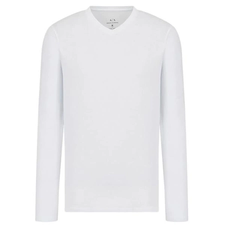 Wyprzedaż - Koszulka z długim rękawem męska Armani Exchange longsleeve biały (8NZM99-ZJA5Z-1100)