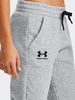 Spodnie sportowe damskie Under Armour UA Rival Fleece joggery dresowe szare (1356416-035)