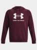 Bluza z kapturem męska UNDER ARMOUR Rival Fleece Logo z kieszonką kangurka bordowa (1379758-600)