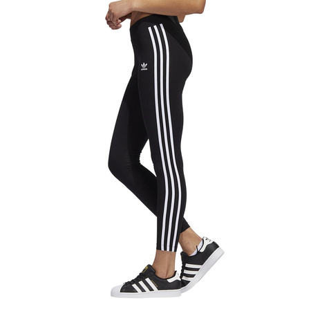 Legginsy sportowe damskie adidas Adicolor Classics 3-Stripes Tights spodnie treningowe czarne (HD2350)