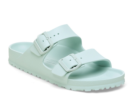 Klapki damskie Birkenstock ARIZONA EVA NARROW na wąską stopę z pianki turkusowe (1027404)