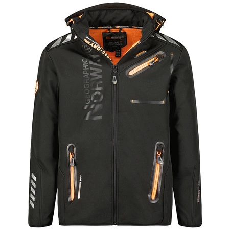 Kurtka sportowa męska Geographical Norway Royaute DB MEN 068 czarna (WY1999H/GN/Black / Orange)