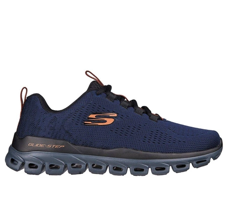 Buty sportowe męskie Skechers Glide-Step Fasten Up sneakersy granatowe (232136-NVBK)