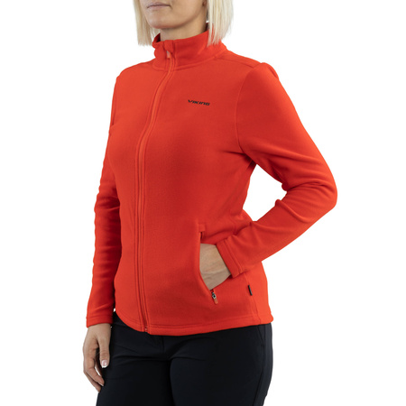 Wyprzedaż - Bluza polarowa damska Viking Tesero Lady czerwona rozpinana trekkingowa (740/24/5658/3400)