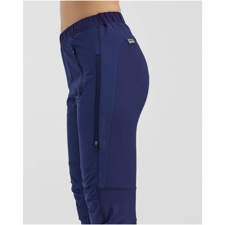 Wyprzedaż - Spodnie biegowe damskie Silvini Women Bottoms Soracte WP1145 wiatroszczelne z oddychającego materiału granatowe (3218-WP1145/3208)