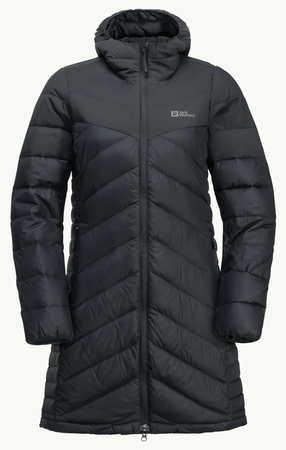 Wyprzedaż - Kurtka zimowa damska puchowa Jack Wolfskin Tundra Down Coat czarne (1207751_6000)
