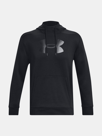 Wyprzedaż - Bluza sportowa męska Under Armour UA Armour Fleece Big Logo HD z kapturem czarna (1379743-001)