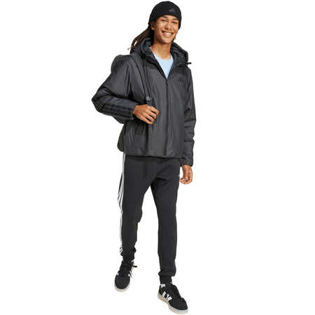 Kurtka męska adidas Essentials Climawarm 3 Stripes Insulated Hooded czarna (KB8149)