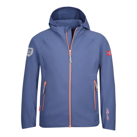 Kurtka softshellowa dziecięca Trollkids Girls Kvalvika Jacket dziewczęca fioletowa (329-185)