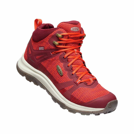 Wyprzedaż - Buty trekkingowe damskie Keen Terradora II Mid WP trekkingowe wodoodporne czerwone (KE-1025435)