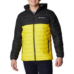 Kurtka pikowana męska COLUMBIA POWDER LITE™ HOODED JACKET NAVY ocieplana z kapturem żółta (1693931716)