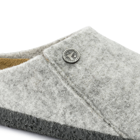 Kapcie męskie/damskie Birkenstock Zermatt Cozy Home Light Gray z wełnianego filcu regular szerokie (1015080)