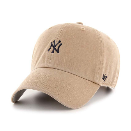 Czapka unisex 47 Brand MLB New York Yankees BASE RUNN Beżowy (B-BSRNR17GWS-KHA)