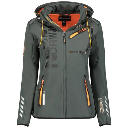 Softshell Geographical Norway REINE DGREY-ORANGE ASS A EO DB LADY 007 ciemnoszary / pomarańczowy damska (WU8184F/GNO-Dark Grey / Orange)