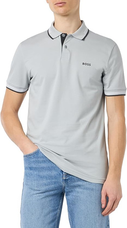 Koszulka Polo męska BOSS Paul Light/Pastel Grey slim fit szara (50506193-052)