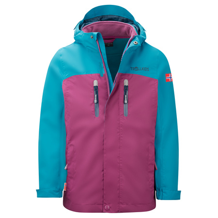 Wodoodporna kurtka 3 w 1 Trollkids Girls Bryggen 3in1 Jacket dla dziewczynki (419-243)