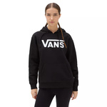 Bluza klasyczna damska VANS CLASSIC V BOYFRIEND FIT PULLOVER kangurka z regulowanym kapturem czarna (VN000A5RBLK)