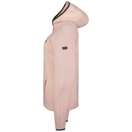 Bluza polarowa damska rozpinana Geographical Norway Unicia EO LADY 235 z kapturem różowa (WW4511F/GNO-PINK)