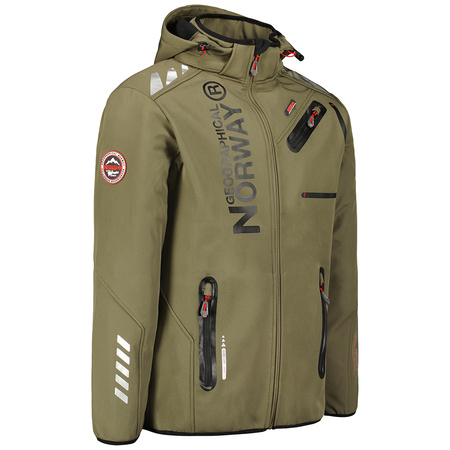 Softshell Geographical Norway ROYAUTE DB KAKI-NOIR MEN 068 khaki / czarny męska (WY1997H/GN-Kaki / Black)