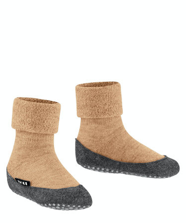 Kapcie dziecięce z wełną merino FALKE Cosyshoe Teens SO CP desert antypoślizgowe (10560-4710)