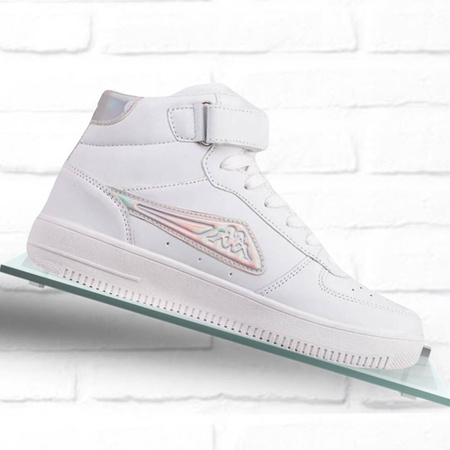  Sneakersy damskie z wysoką cholewką KAPPA BASH MID GC WOMEN WHITE/MULTI (242610GC-1017)