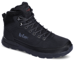 Buty trekkingowe męskie Smartstep Lee Cooper Black outdoorowe ocieplane czarne (LCJ-23-31-3048M)