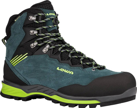 Buty trekkingowe męskie Lowa CADIN GTX II MID steel blue/lime gore-tex zimowe wodoodporne (210095 9701)