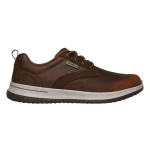 Sneakersy męskie brązowe Skechers Delson Antigo skórzane wodoodporne (65693-CDB)