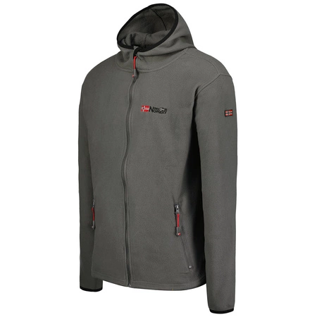 Polar męski z kapturem Geographical Norway Unicia szary EO MEN 235 (WW4510H/GNO-DARK-GREY)