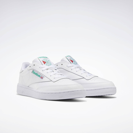 Sneakersy damskie/męskie Reebok Club C 85 skórzane tenisówki buty sportowe białe (100000155/AR0456)