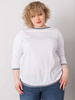 Biała bluzka plus size ze ściągaczami (RV-BZ-6640.86)