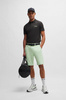 Wyprzedaż - Koszulka Polo męska BOSS Paule Charcoal slim fit czarna (50512789-016)
