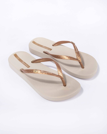 Wyprzedaż - Klapki plażowe damskie Ipanema Anatomic Brasilidade Fem na lato beżowe (82932-20352)