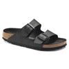 Klapki damskie Birkenstock Arizona Triples Black Birko-Flor narrow wąskie czarne (1019069)