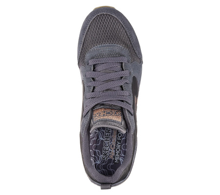 Wyprzedaż - Sneakersy damskie Skechers OG 85 Gold'n Gurl buty sportowe retro grafitowe (111-CCL)
