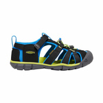 Sandały trekkingowe na lato dziecięce Keen Seacamp II CNX Black/Brilliant Blue czarne (KE-1022969)