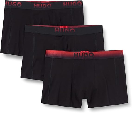 Bokserki męskie Hugo Triplet 3 Pak majtki bawełniane dopasowany krój bielizna (50549172-001)
