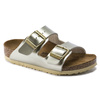 Klapki dziewczęce Birkenstock Arizona Kids Birko-Flor Electric Metallic Gold narrow wąskie (1014841)