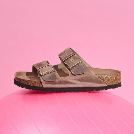 Klapki Birkenstock Arizona Soft Footbed Oiled Leather Tabacco Brown narrow wąskie damskie/męskie (0552813)