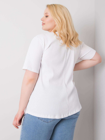 Biała bluzka plus size w prążek (RV-BZ-6323.92)