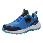 Wodoodporne buty turystyczne dziecięce dla chłopca/dziewczynki Trollkids Kids Trollfjord Hiker Low cobalt blue/dusky turquoise/dark navy (481-199)