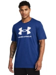 Koszulka sportowa męska Under Armour Logo t-shirt treningowa granatowa (1382911-432)