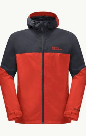 Kurtka męska Jack Wolfskin Weiltal 2l Jkt M Strong Red przeciwdeszczowa wiatroszczelna czerwona (1115891_2193)