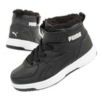 Wyprzedaż - Buty sportowe zimowe dziecięce Puma Rebound Joy Jr sneakersy wysokie czarne (375479-01)