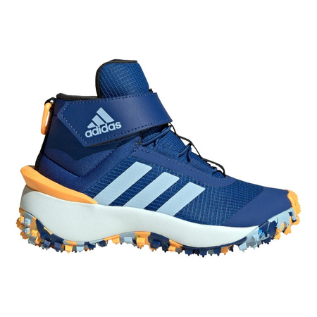 Buty zimowe dziecięce adidas FORTATRIAL EL K ocieplane polarem outdoorowe niebieskie (IG7264)